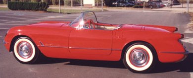 1955 Red Convertible Corvette