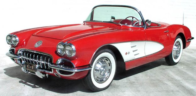 1959 Red Convertible Corvette