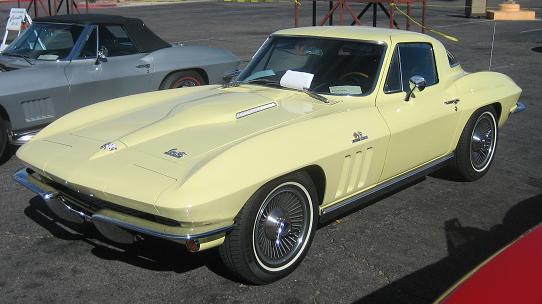 1965 Goldenrod Corvette Coupe. The 1965 Corvette Stingray was the last year 