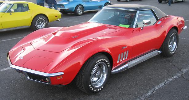 1969 Red Convertible Corvette