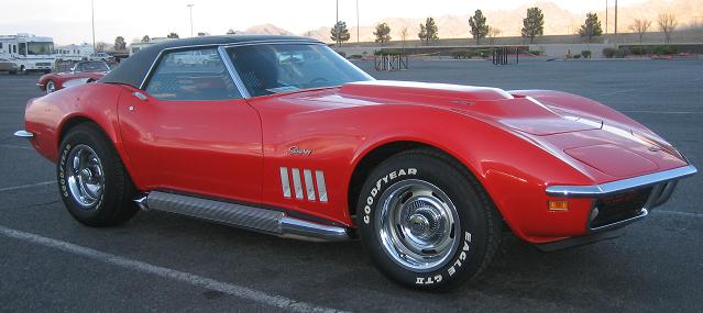 1969 Red Convertible Big Block with HardTop The 1969 Corvette brought back