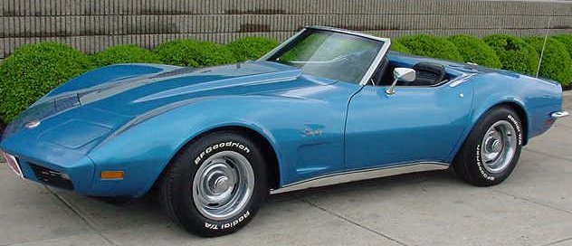 blue corvette convertible