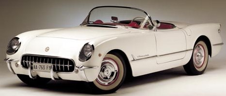1953 White Corvette Convertible