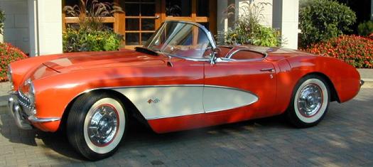 1957 Red Convertible Corvette