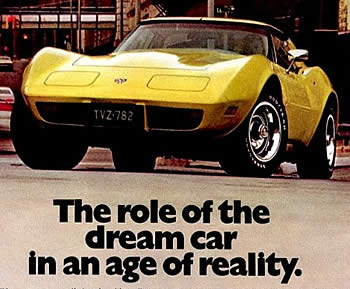 1977 Yellow Corvette Ad