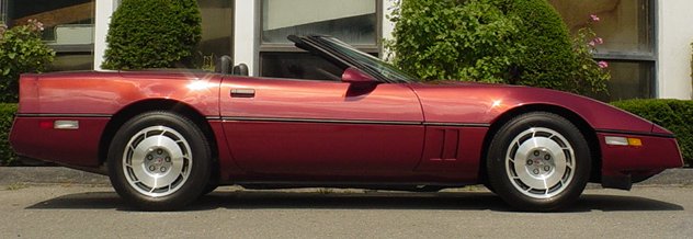 1987 Maroon Corvette Convertible