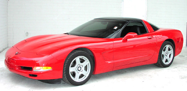 1999 Red Glass Top Corvette Coupe