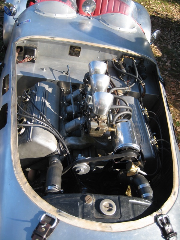 An Ardun overhead-valve converted Ford flathead V8 in an Allard