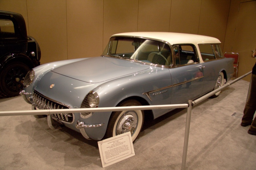 The 1954 Corvette Nomad show car, a two-door station wagon wearing Corvette front-end styling